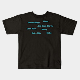 Dark Teal VSCO Word Sticker Pack Kids T-Shirt